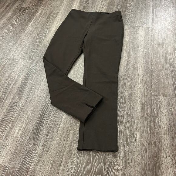 Fifteen Twenty Brown Ankle Slit Crop Pants XS Stretch Twill Slim Crop Trouser - Picture 8 of 14